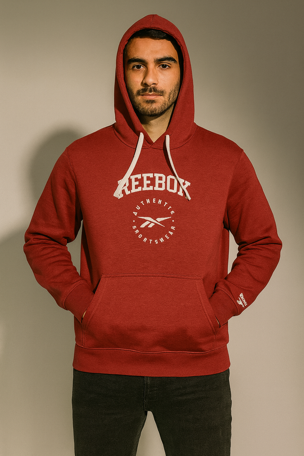Authentic Sports Red Reebok Pullover Hoodie