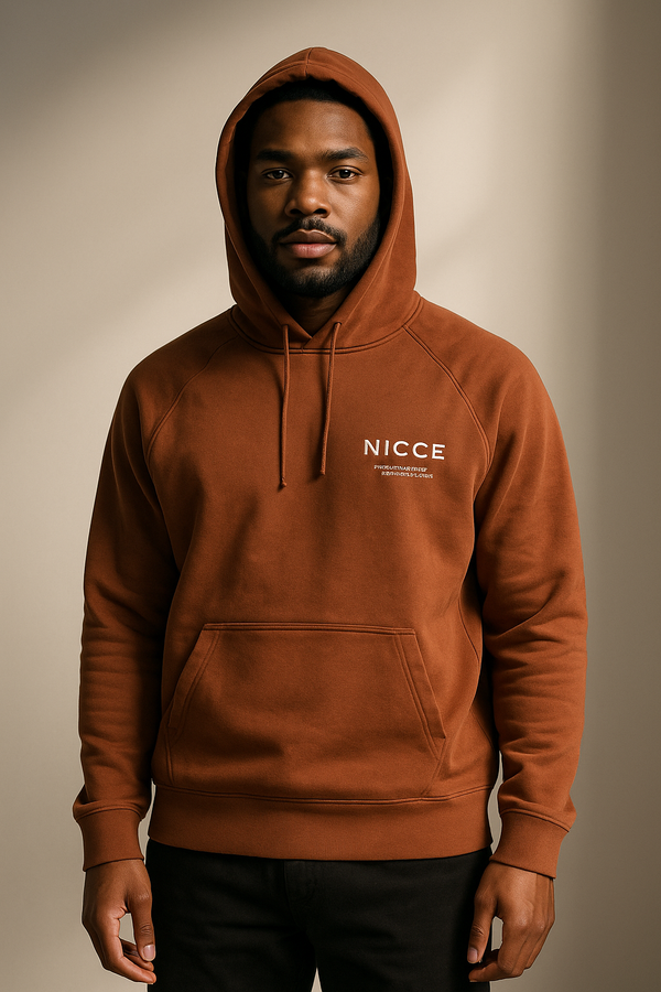 Brown NICCE Logo Hoodie